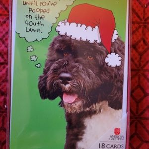 American Gretting Cards, Christmas, dog, humor